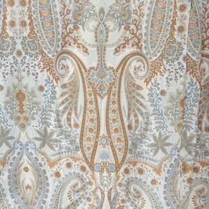 Pottery Barn Euro Sham Floral Paisley Cream Tan Blue Sage Green Romantic Boho